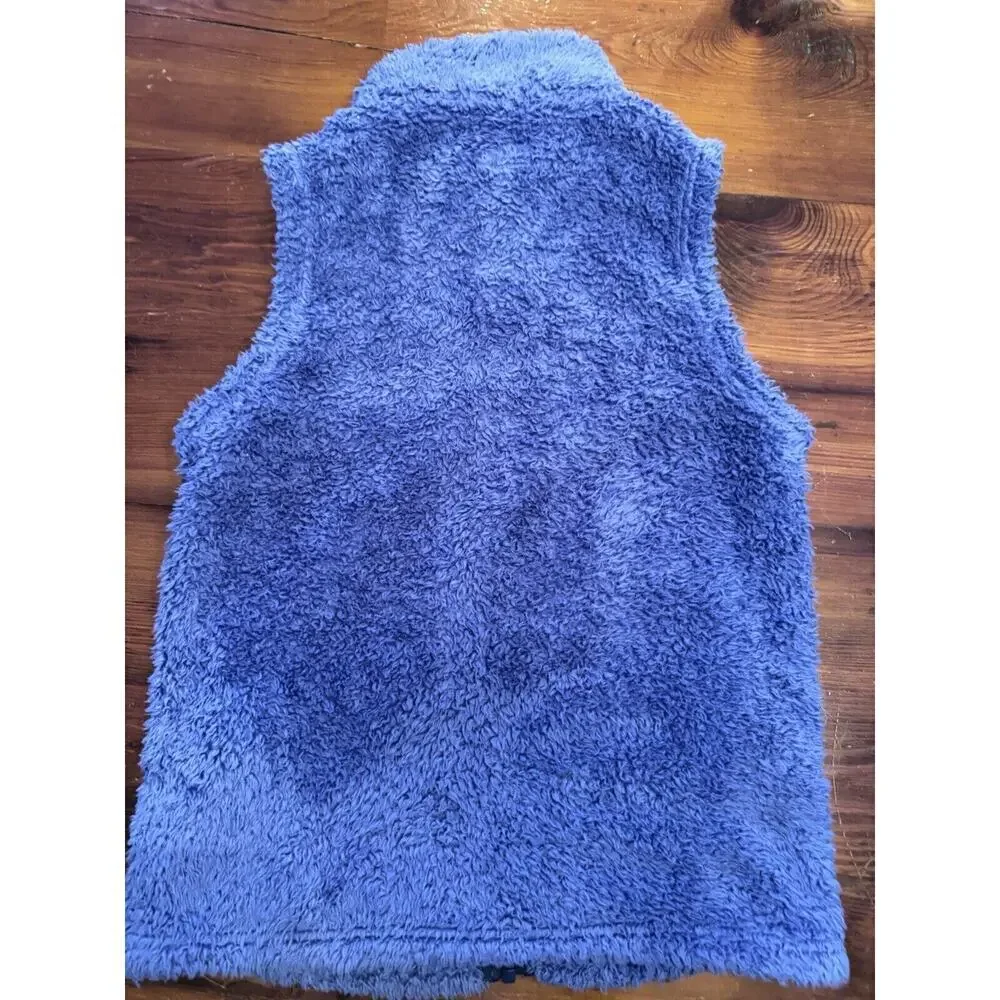 Patagonia Girls Los Gatos Sherpa Vest Jacket L (12) Smolder Blue